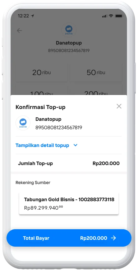Top Up Saldo Dana Dari Aplikasi Livin Mandiri